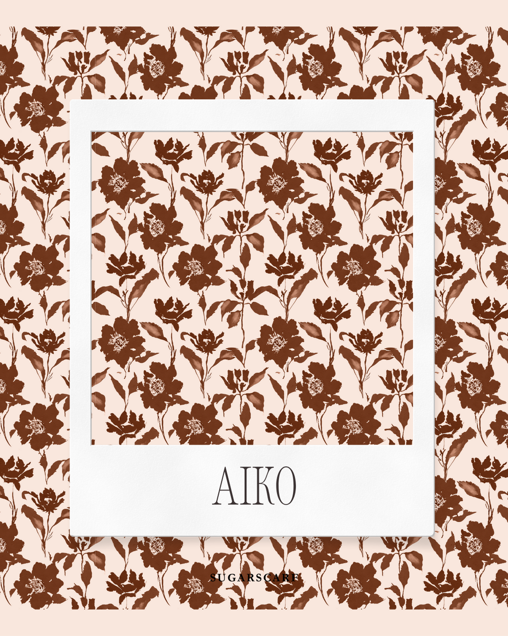 Korean Chiffon Long Shawl (She is in the Bloom) in Aiko