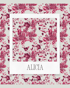 Matte Satin Silk Sq (She is in The Bloom) in Alicia