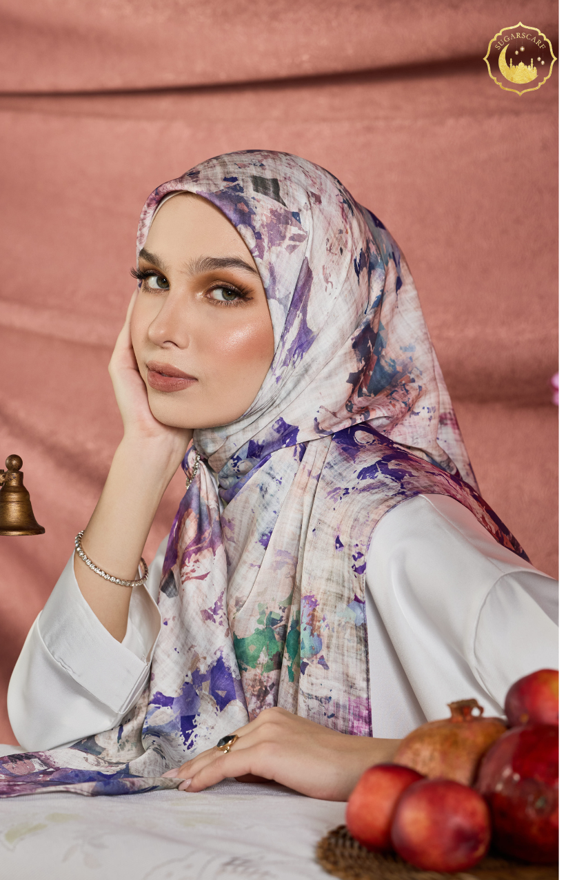 YES DEFECT (Square ) Celeste In Mixed Silk Matte Satin (Tradition)