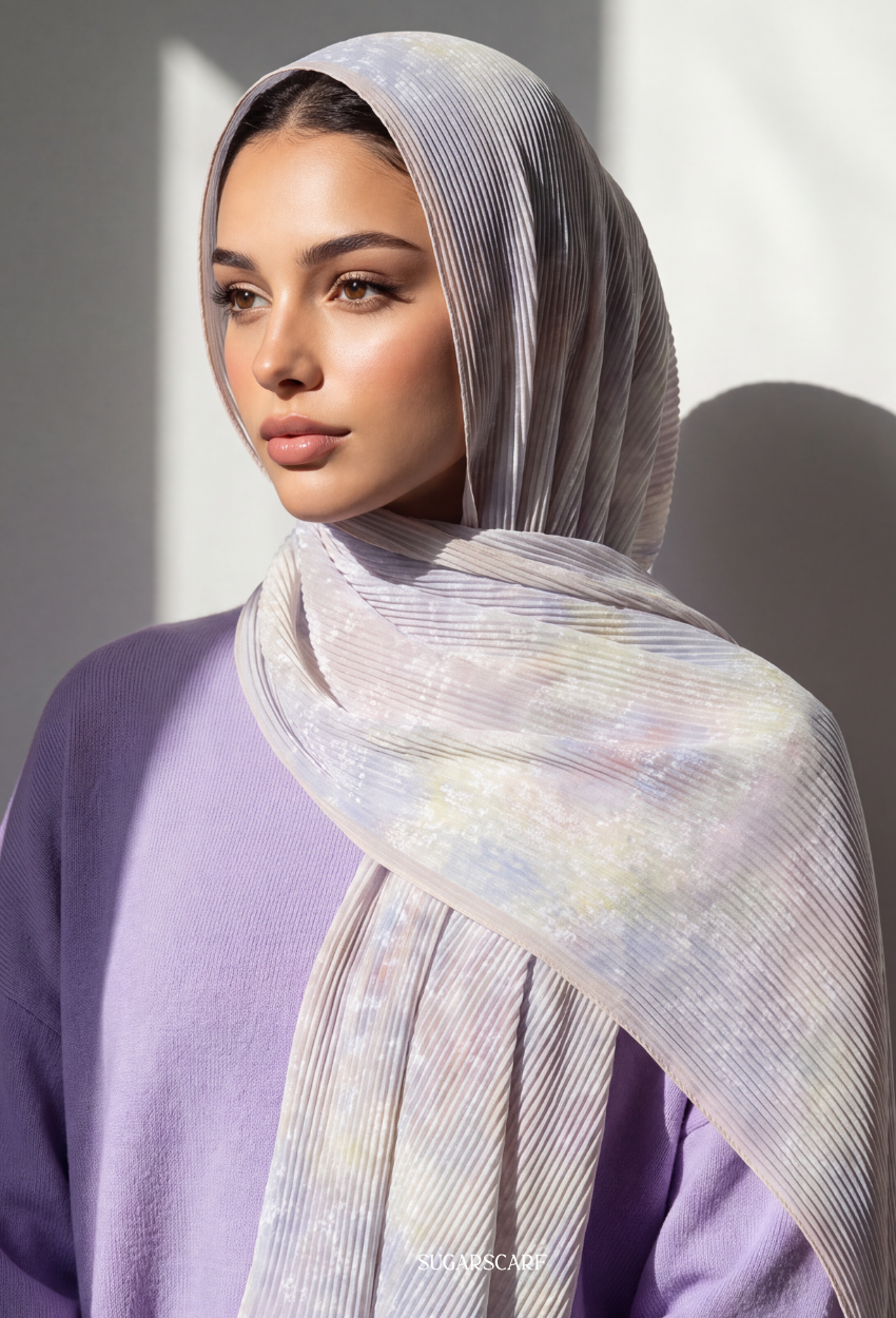 Fall In Love Wide Ultra Fine Pleated Shawl Ironless · in NariePL