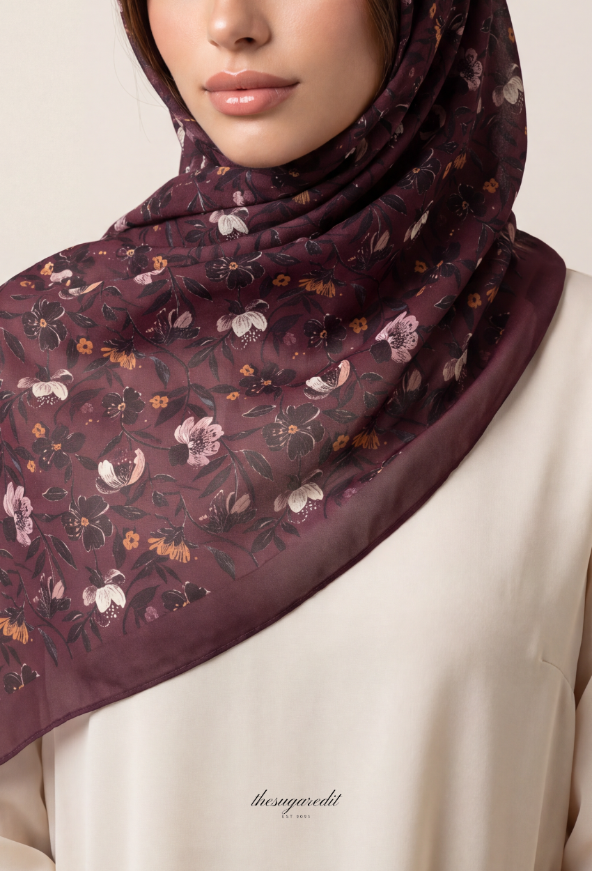 TSE BloomInvitation Japanese Cotton Voile Square - Doha