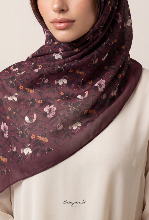 TSE BloomInvitation Japanese Cotton Voile Square - Doha