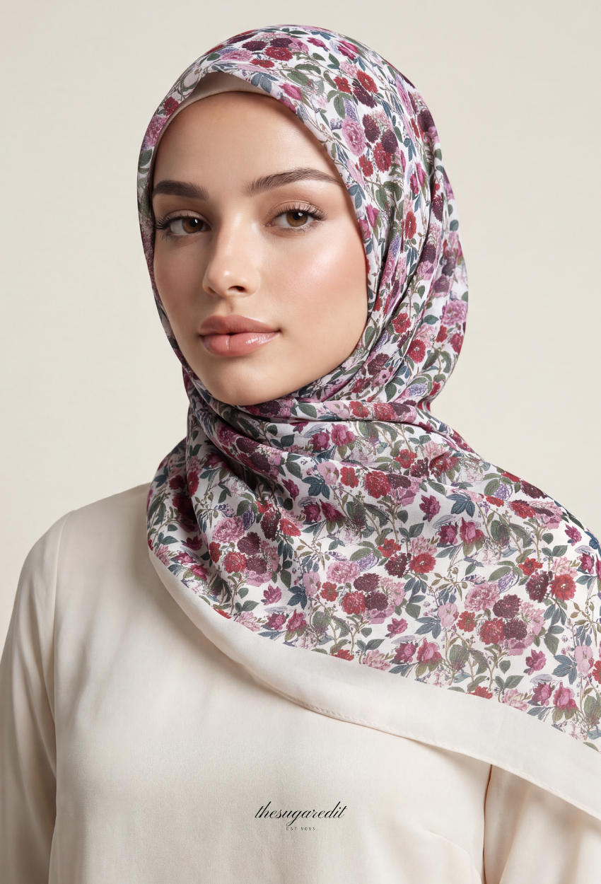 TSE BloomInvitation Japanese Cotton Voile Square - Rachel
