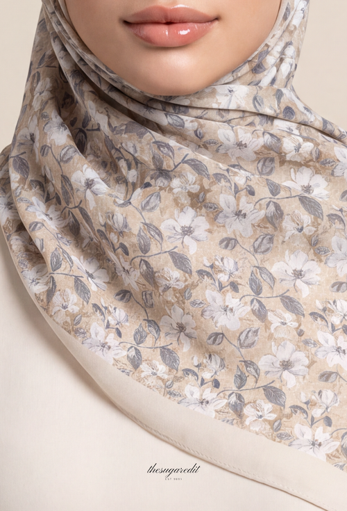 TSE BloomInvitation Japanese Cotton Voile Square - GoldenNight