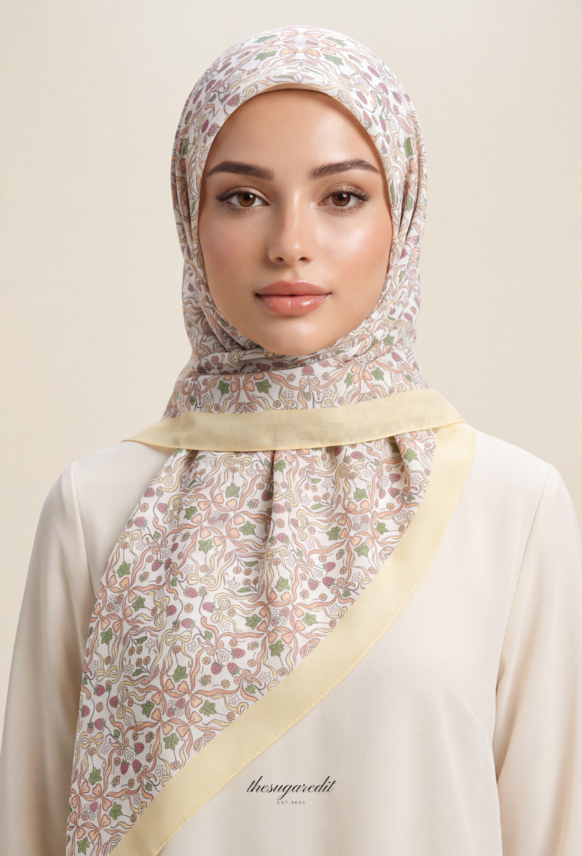 TSE BloomInvitation Japanese Cotton Voile Square - Somi
