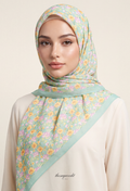 TSE BloomInvitation Japanese Cotton Voile Square - Mina