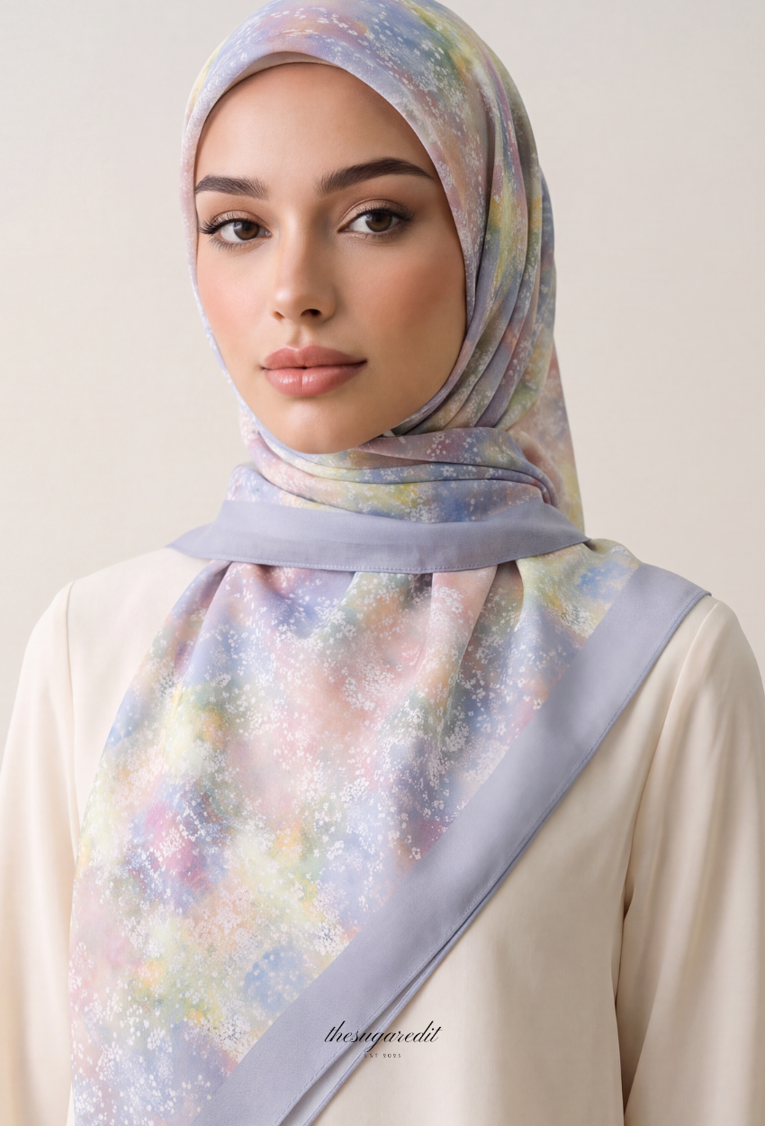 TSE BloomInvitation Japanese Cotton Voile Square - Narie
