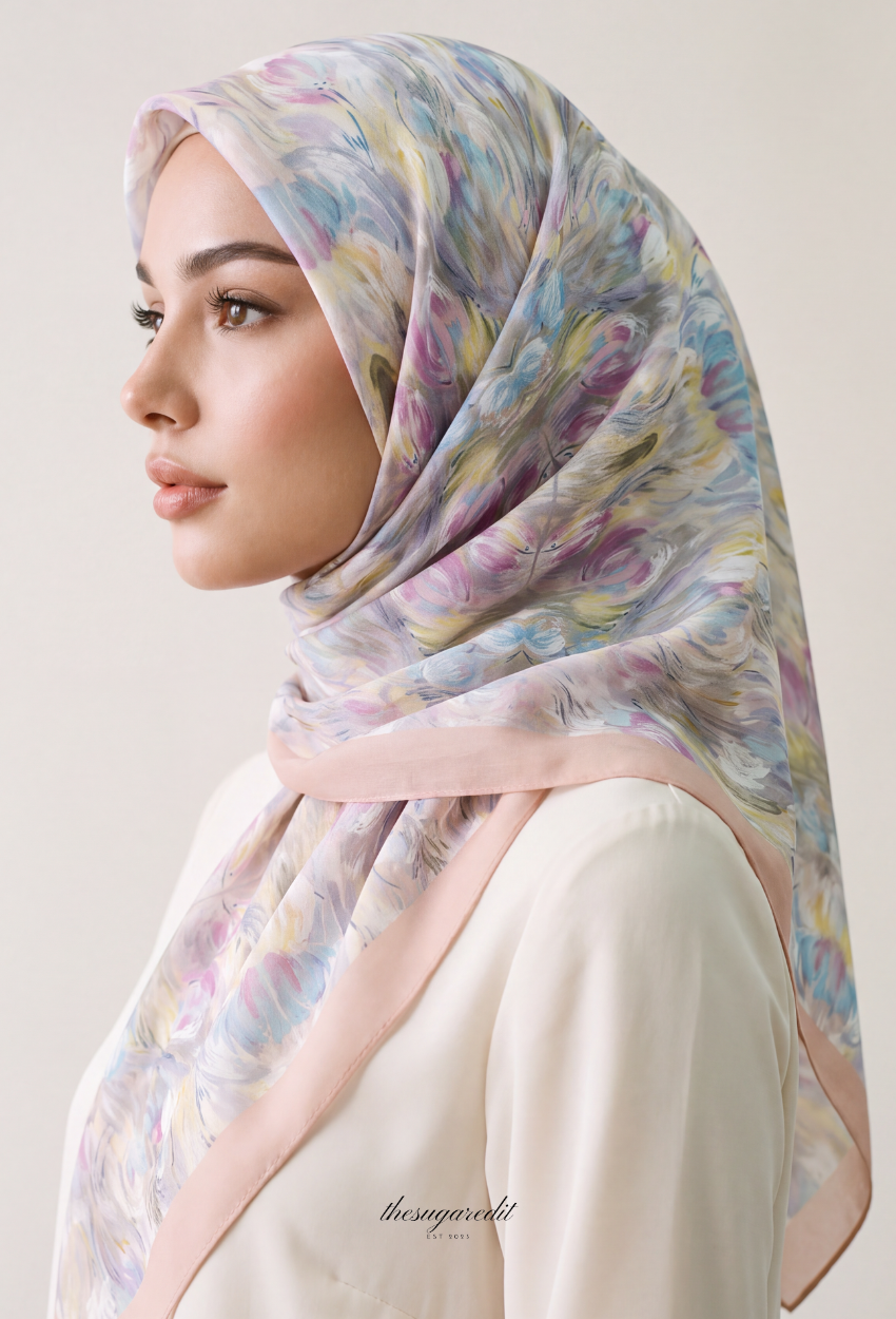 TSE BloomInvitation Japanese Cotton Voile Square - Belle