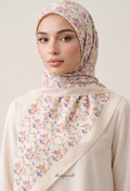 TSE BloomInvitation Japanese Cotton Voile Square - Seoul ( Peachy tone)