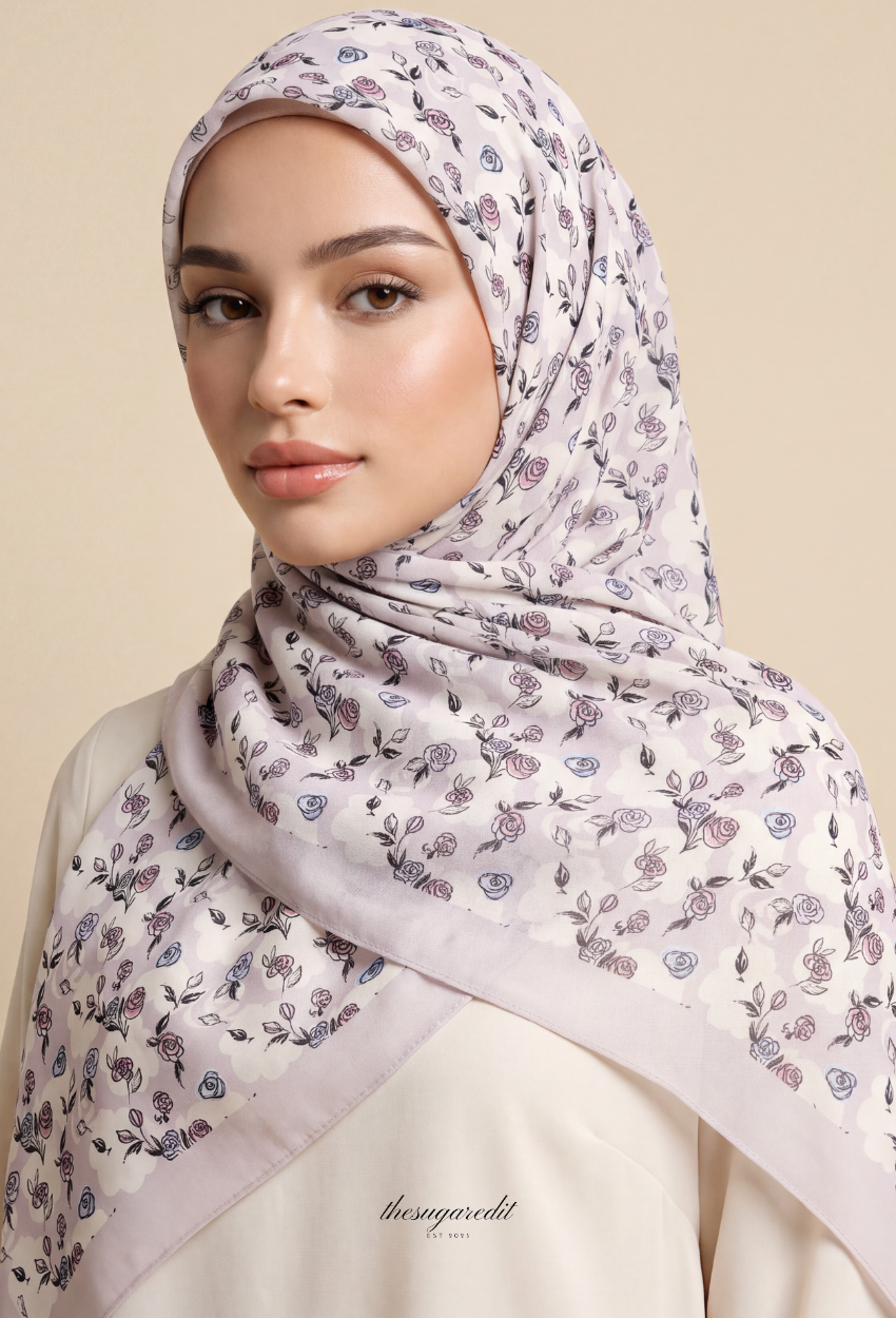 TSE BloomInvitation Japanese Cotton Voile Square - Zendaya
