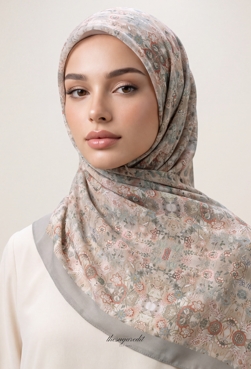 TSE BloomInvitation Japanese Cotton Voile Square - Erra