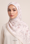 TSE BloomInvitation Japanese Cotton Voile Square - SloanneJCV ( Hint of PeachPink)
