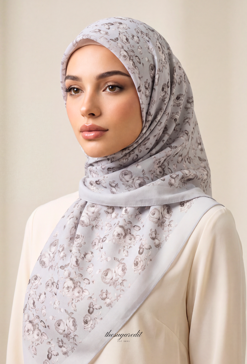 TSE BloomInvitation Japanese Cotton Voile Square - Aria