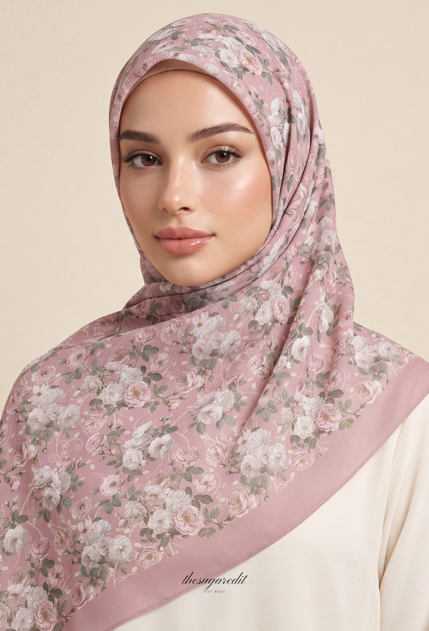 TSE BloomInvitation Japanese Cotton Voile Square - Martina