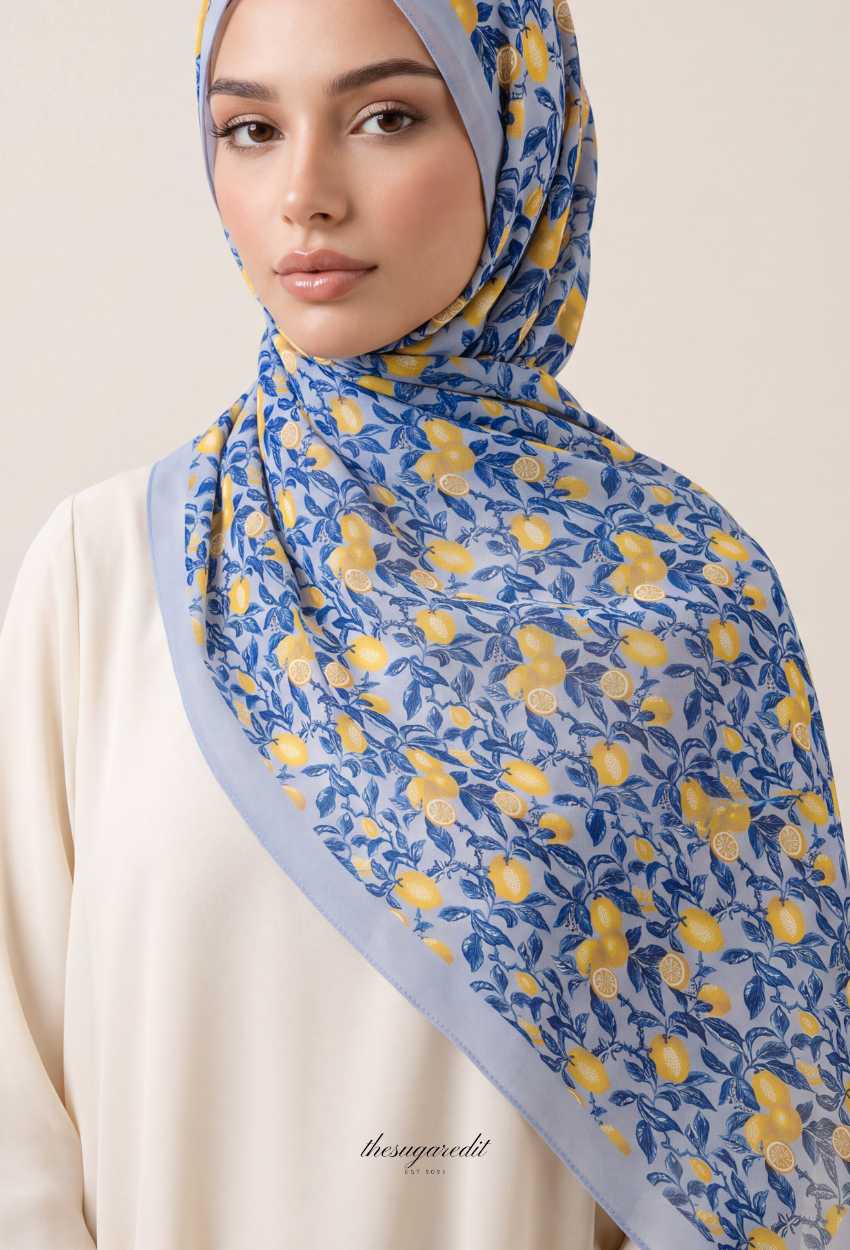 TSE Mod Japanese Cotton Voile Square - Lemony