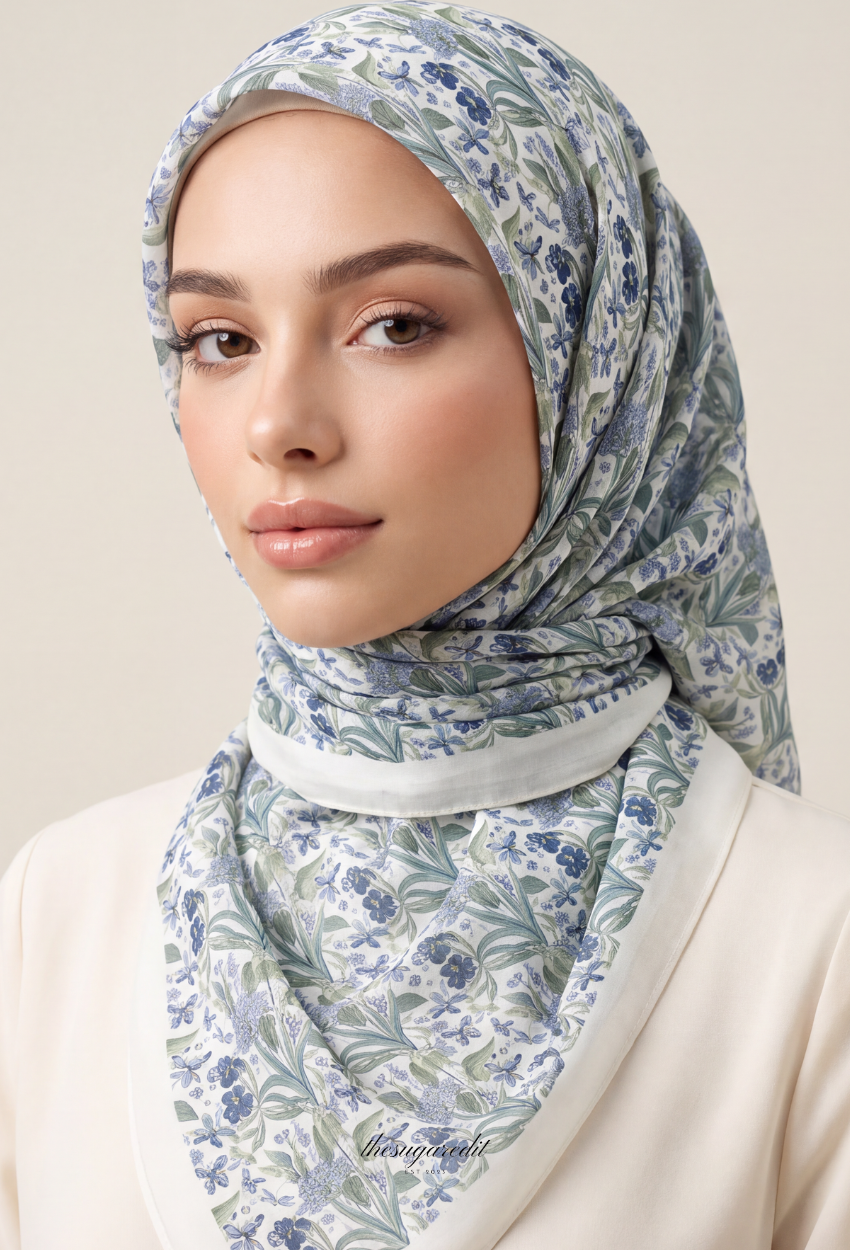 TSE BloomInvitation Japanese Cotton Voile Square - Yara