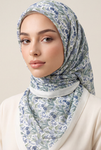 TSE BloomInvitation Japanese Cotton Voile Square - Yara