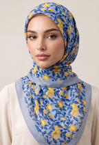 TSE Mod Japanese Cotton Voile Square - Lemony