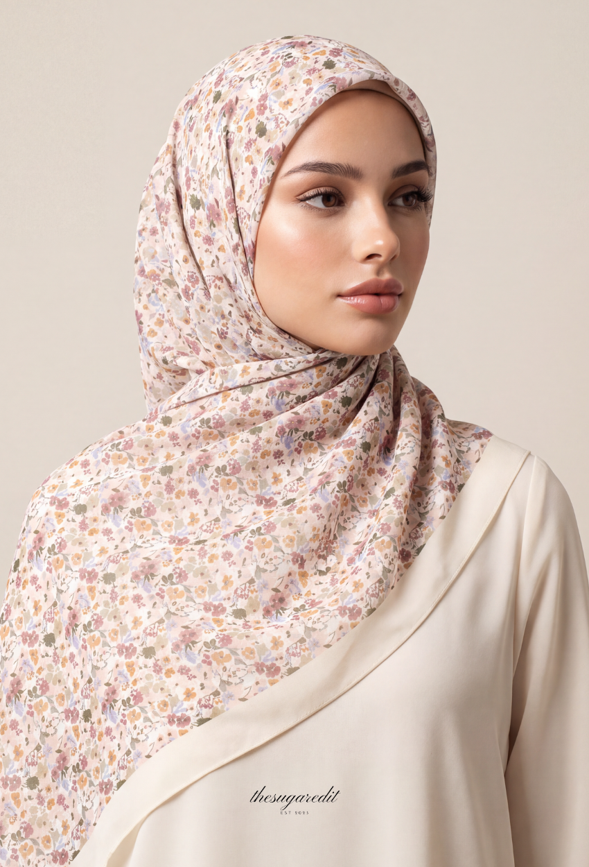 TSE BloomInvitation Japanese Cotton Voile Square - Swiss