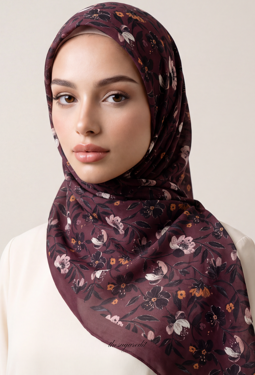 TSE BloomInvitation Japanese Cotton Voile Square - Doha