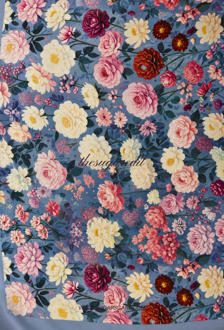 TSE BloomInvitation Japanese Cotton Voile Square - Diana