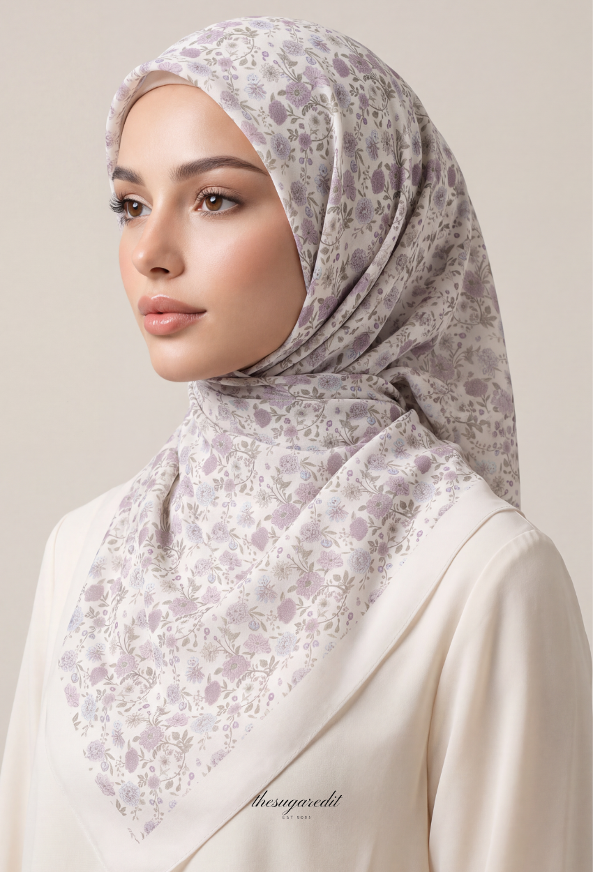 TSE BloomInvitation Japanese Cotton Voile Square - Carina