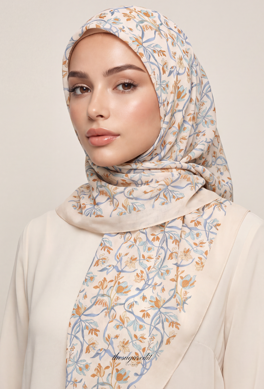 TSE BloomInvitation Japanese Cotton Voile Square - Leona