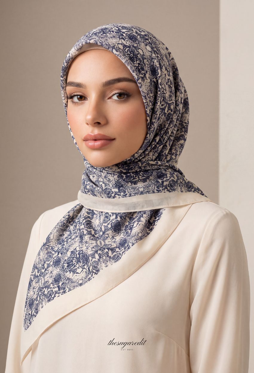 TSE Mod Japanese Cotton Voile Square In Tristy