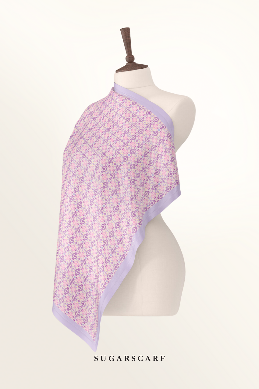 YES ( Japanese Voile Square Scarf ) Girl Boss ( Chill ) 45 inch