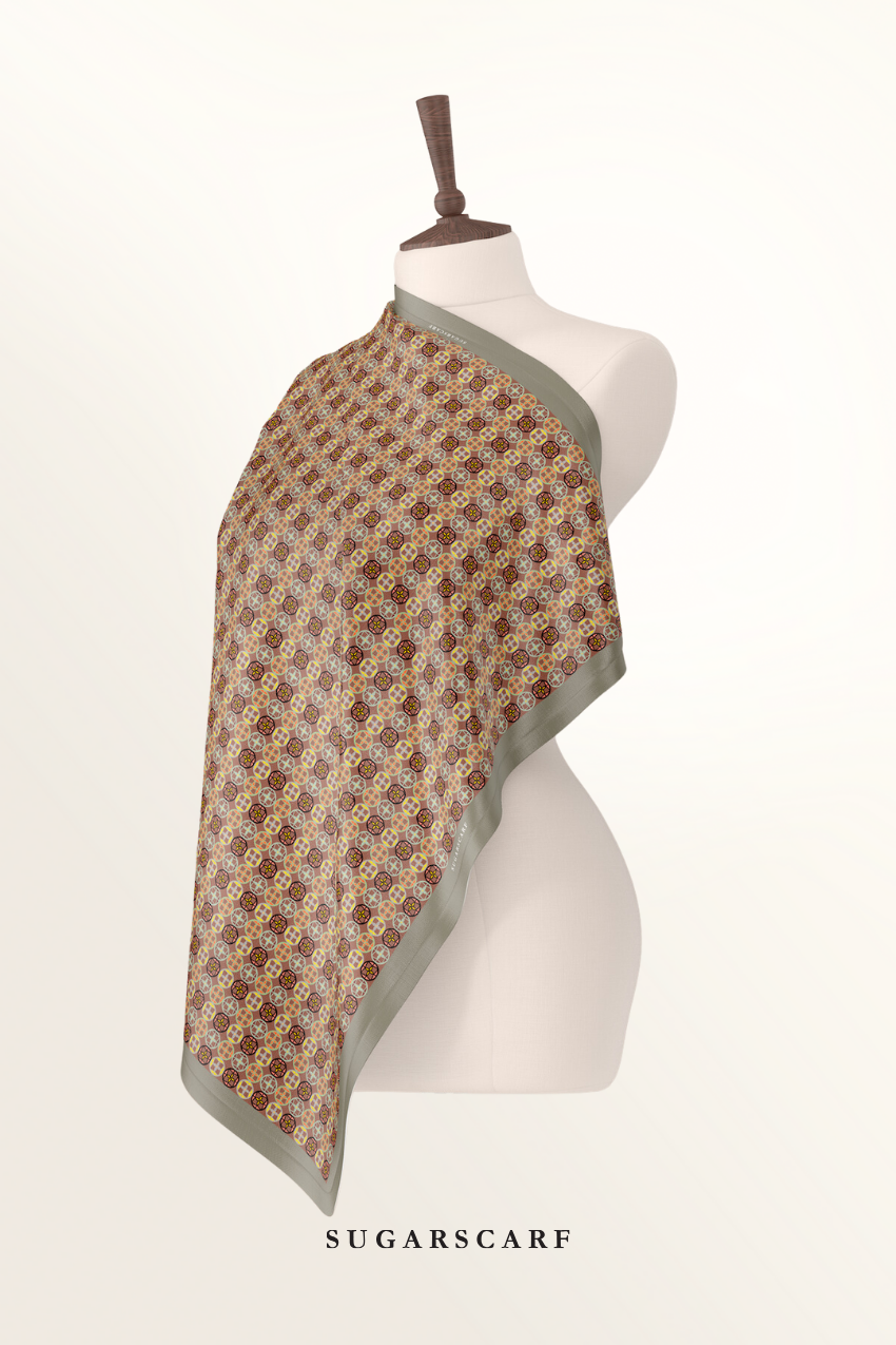 YES DEFECT - ( Japanese Voile Square Scarf ) Girl Boss ( Commitment )