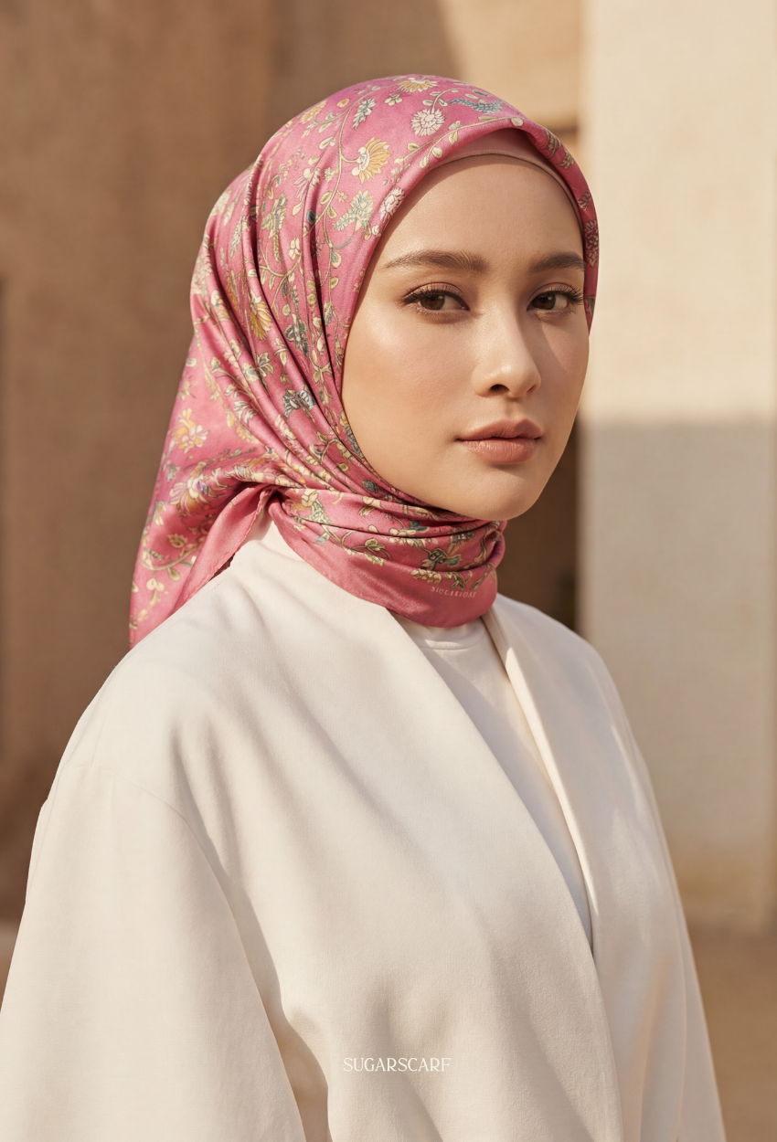 Eid Classy 2026 Scarves Mixed Satin Square in Mirelle - Send after 2nd March