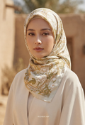 Eid Bloom 2026 Scarves Mixed Satin Square in Elowyn Bloom