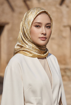 Eid Classy 2026 Scarves Mixed Satin Square in Cassera