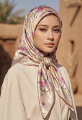 Eid Bloom 2026 Scarves Mixed Satin Square in Nerissa