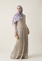 Eid Maison 2026 Scarves Mixed Satin Square in BloomNura - Preorder