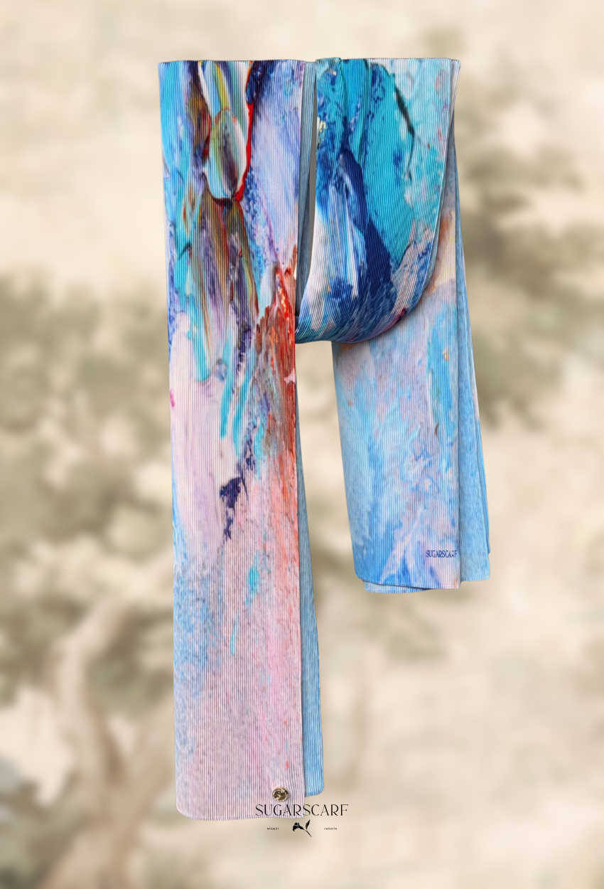 Fall In Love Wide Ultra Fine Pleated Shawl Ironless · in Elodie