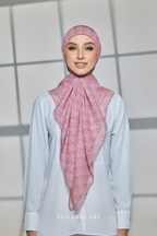 YES DEFECT - Sugarscarf Monogram JapaneseVoile In Pink Berlin