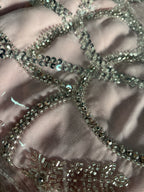 Hailey Crystal Beads Drape In Light Pink