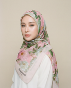 TSE December Serenity Japanese Voile Square In BloomNotes