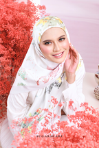 YES ( Square ) Garden of Hurrem Bloom Mixed Silk Satin Scarf ( REYHAN )