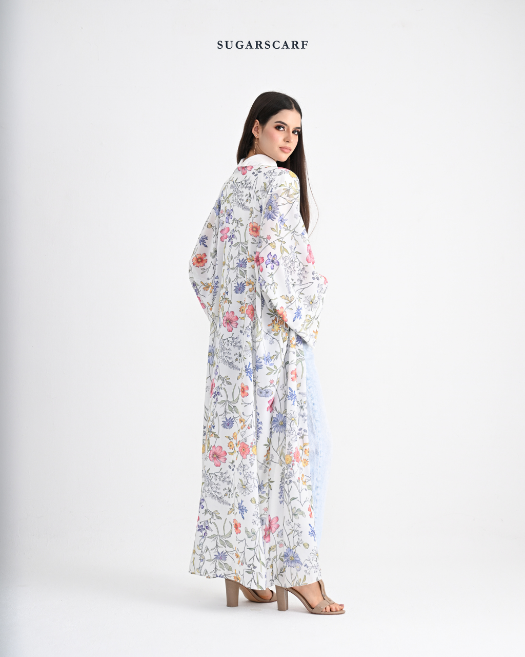 She is In Bloom Abaya Outer in Everlyn