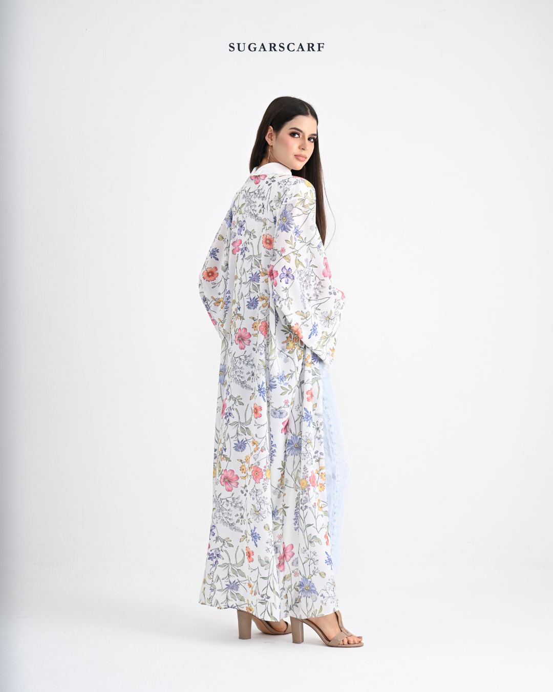 She is In Bloom Abaya Outer in Everlyn