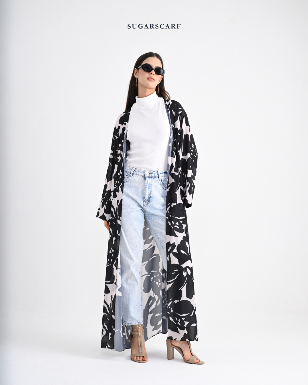 She is In Bloom Abaya Outer in Kelly