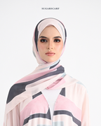 Korean Chiffon Long Shawl (She is in the Bloom) in Olivia