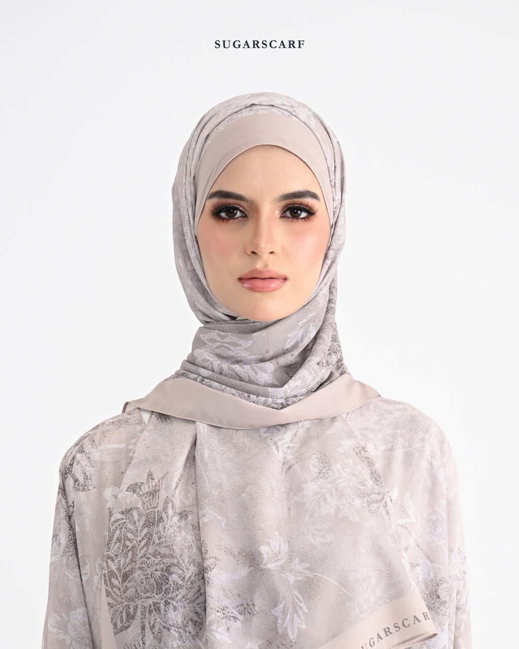 Korean Chiffon Long Shawl (She is in the Bloom) in Rania