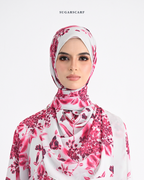 Korean Chiffon Long Shawl (She is in the Bloom) in Alicia