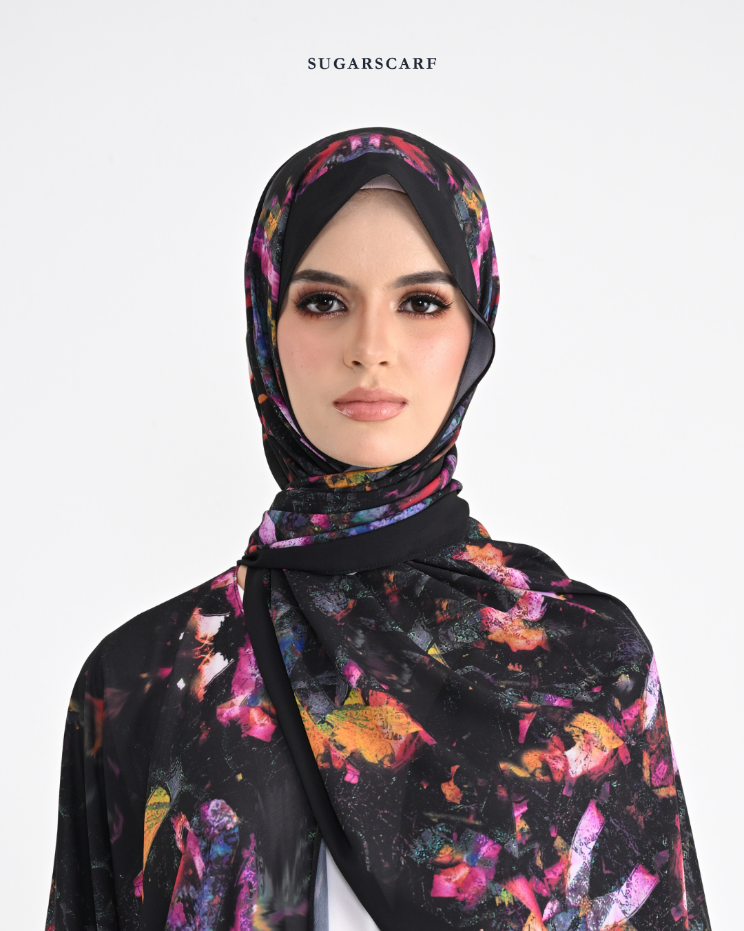 YES DEFECT - Korean Chiffon Long Shawl (She is in the Bloom) in Yuna