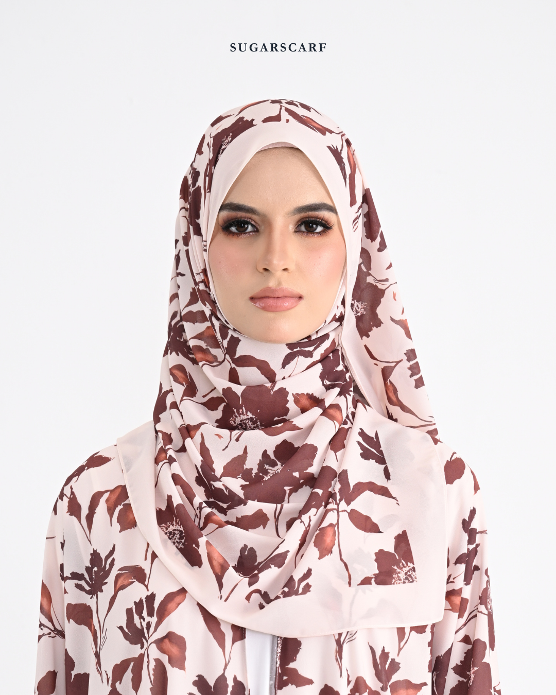 Korean Chiffon Long Shawl (She is in the Bloom) in Aiko