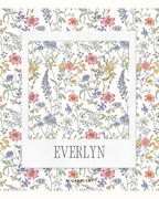 Korean Chiffon Long Shawl (She is in the Bloom) in Everlyn