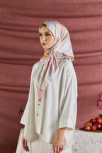 YES DEFECT - (Square) Celeste In Mixed Silk Matte Satin (Noour)